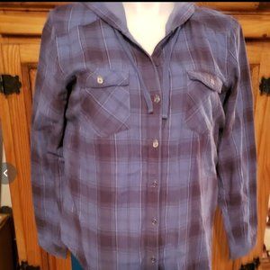 Columbia Mens XL Lightweight Shirt Jacket with hoodie EUC